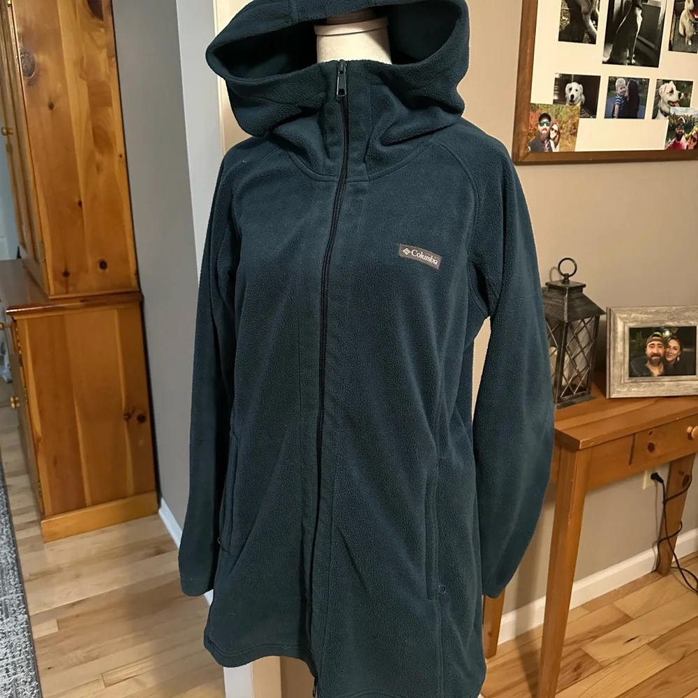 Columbia Blue Hooded Fleece Jacket - Picture 2 of 6